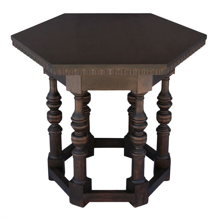 1920's Hexagonal Side Table