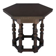 1920's Hexagonal Side Table