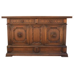 Vintage Carved Walnut Sideboard/Cabinet