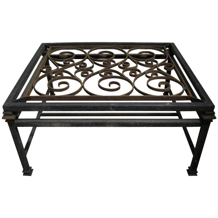 French Wrought Iron Coffee Table