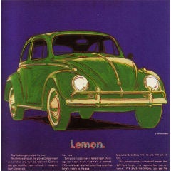 Andy Warhol - Volkswagen Ad Original Screenprint 38" x 38"