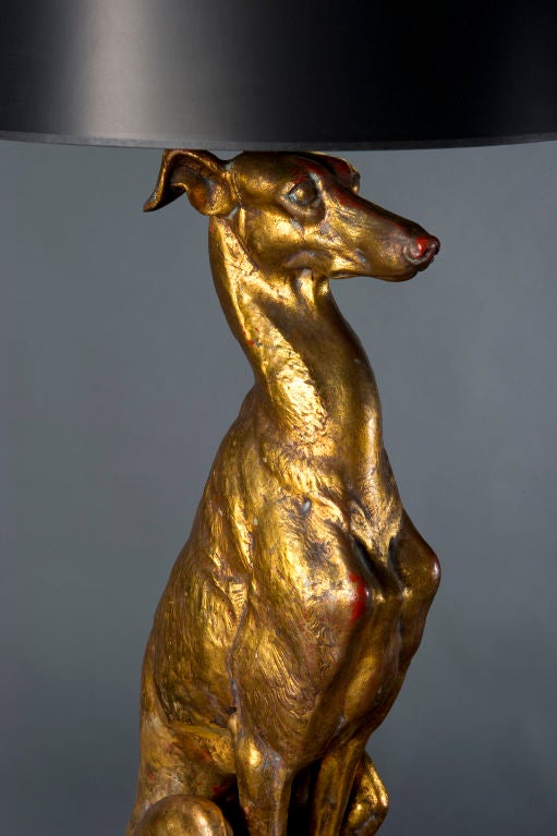 gold greyhound lamp