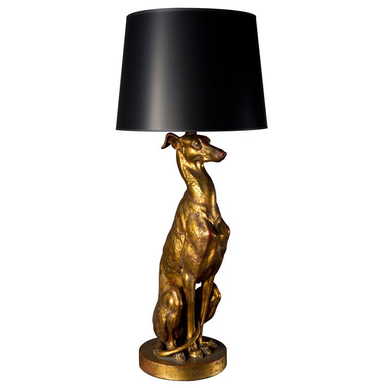 Golden Greyhound Lamp