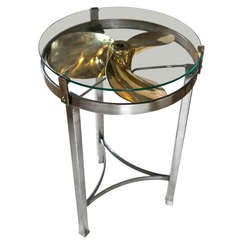 English Brass Propeller End Table -Reduced from $2, 900