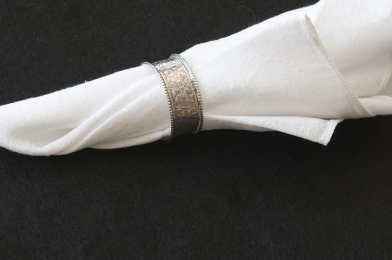 Sterling Silver A Selection of Six Silver Victorian Napkin Rings