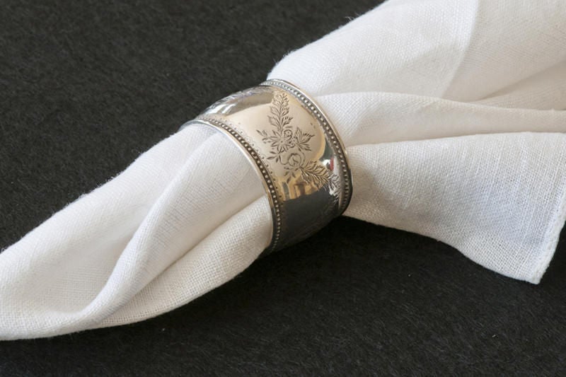 A Selection of Six Silver Victorian Napkin Rings 1