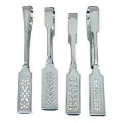 A Choice of Four Sterling Asparagus Tongs