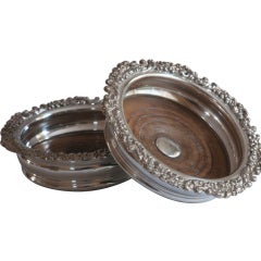 Single Sheffield Wine Coaster