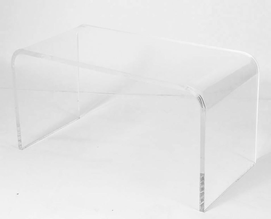 Late 20th Century Clean Lined Lucite Coffee or Display Tables
