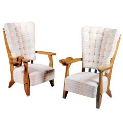 Pair of arm chairs by Guillerme et Chambron