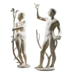 Pair of Sculptures 'Adam and Eve' by Vadim Androusov