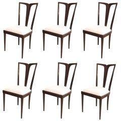 A Set Of Six Italian design dining Chairs