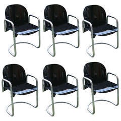 A Set Of Six Afra And Tobia Scarpa Chairs
