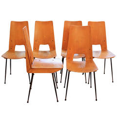 Set of Six 1950s Chairs