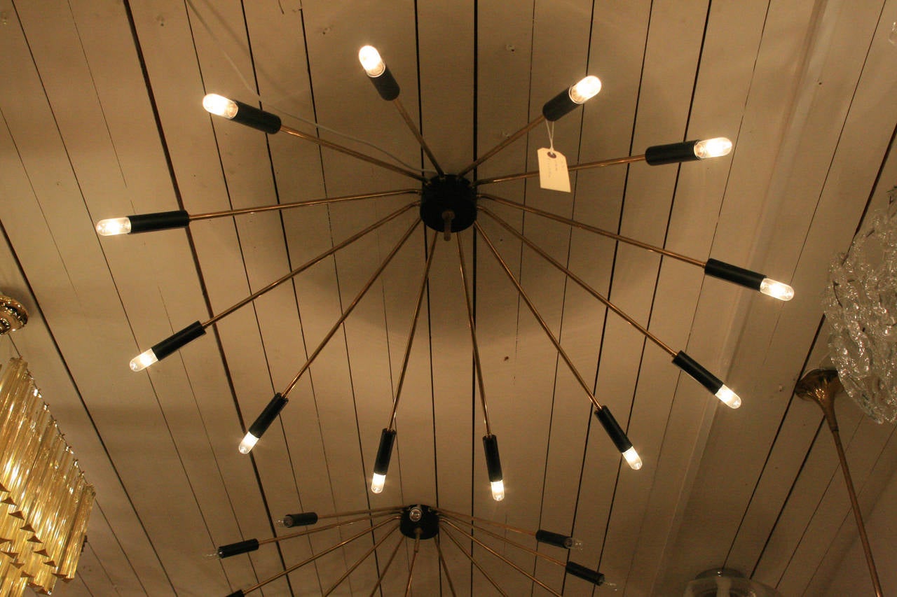 20th Century Pair of Sputnik Ceiling Lights For Sale