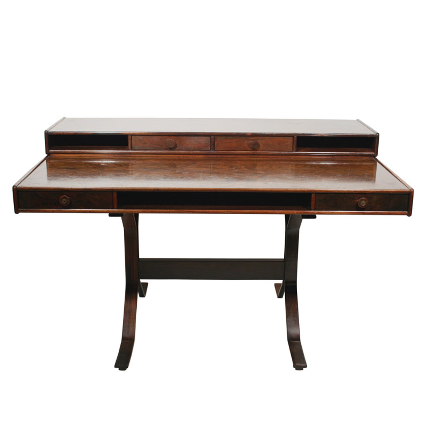 Gianfranco Frattini Designed Rosewood Desk.