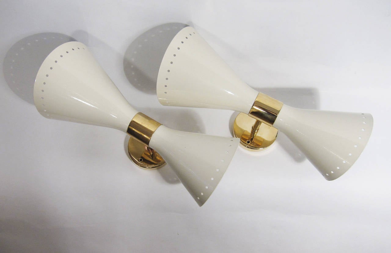 European Pair of Up and Down Lighter Sconces For Sale