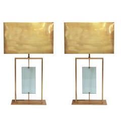 Pair of Fontana Arte Style Table Lamps