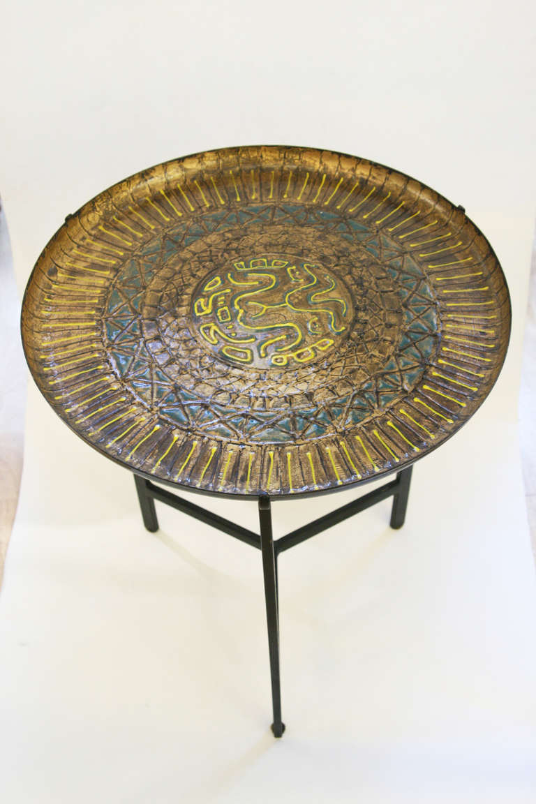 1960s Enameled Side Table