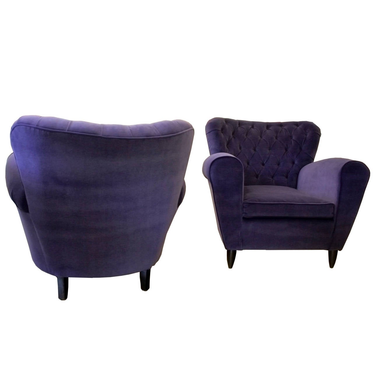 Pair of Armchairs in style of  Guglielmo Ulrich For Sale 1