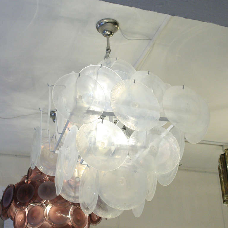 Iridescent Vistosi Discs Ceiling Light