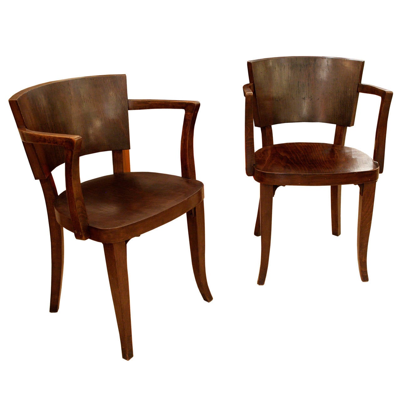 Rare Pair of Chairs by Thonet, circa 1930s For Sale