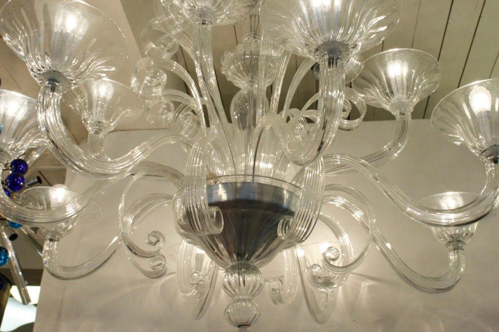 Clear Venetian 12 Lighter Chandlier