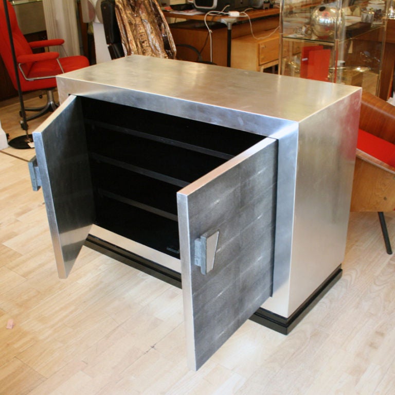 Outstanding  storage cabinet with Galuchat doors