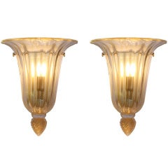 A Pair Of Barovier And Toso Wall Lights
