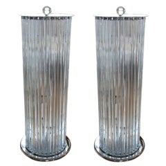 A Pair Of Tall Murano Floor Lights
