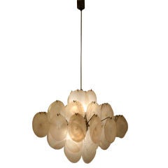 Vistosi mother of pearl iridescent disc ceiling light