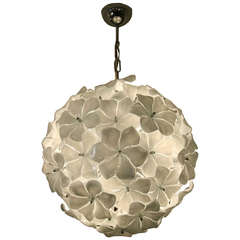 Murano Petal Blown Glass Ceiling Light