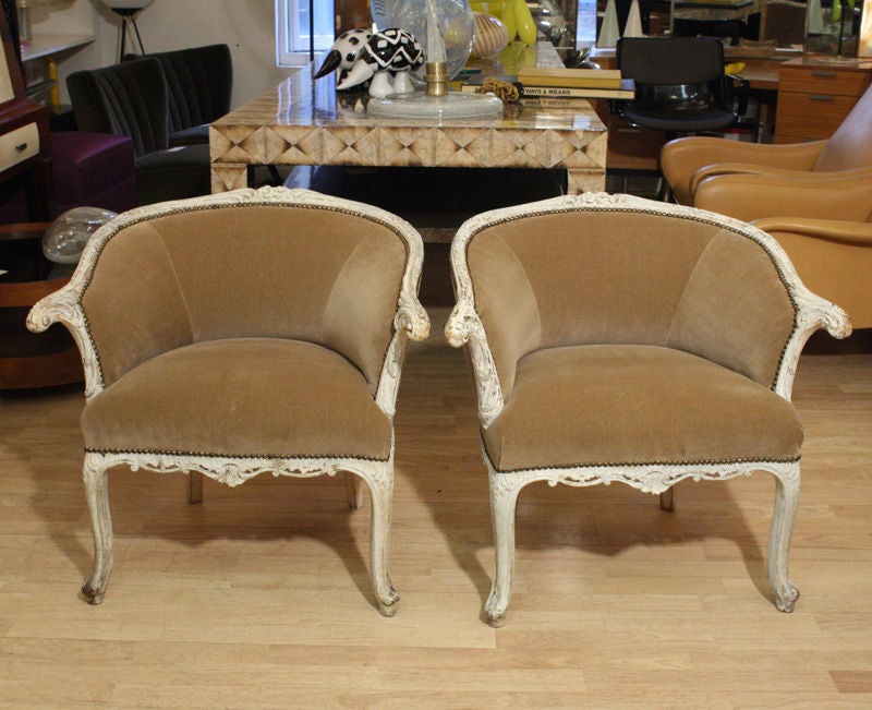 A pair of 1950s armchairs