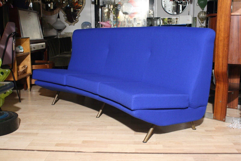 Metal Rare Arflex sofa design by Marco Zanuso For Sale