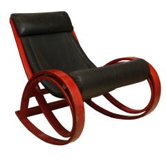 Vintage "Sgarsul" rocking chair by Gae Aulenti