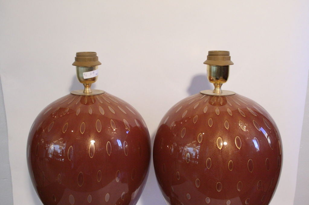 A pair of Murano "Veronese" table light