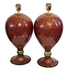 A pair of Murano "Veronese" table light