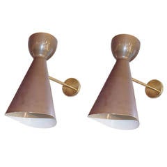 Pair of Cono Wall Lights