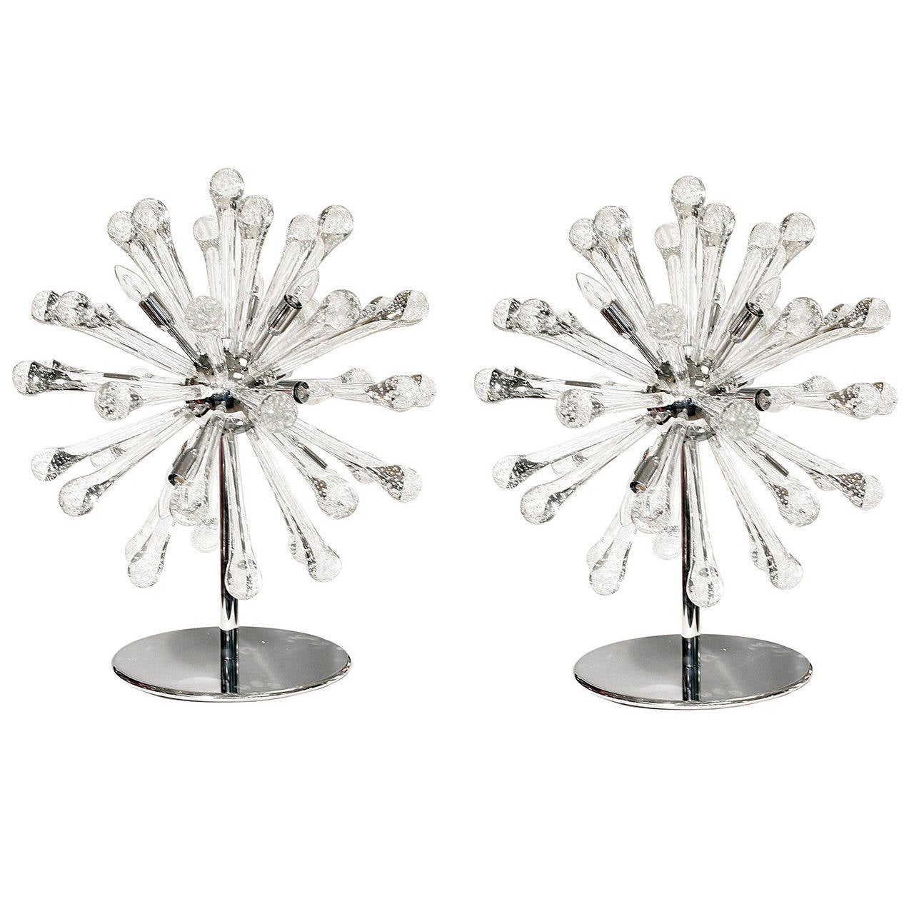 Pair of Sputniks Table Lamps For Sale