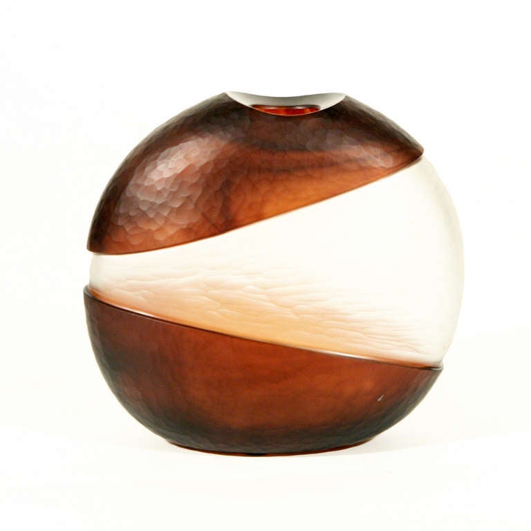 Unique Battuto Glass Vase