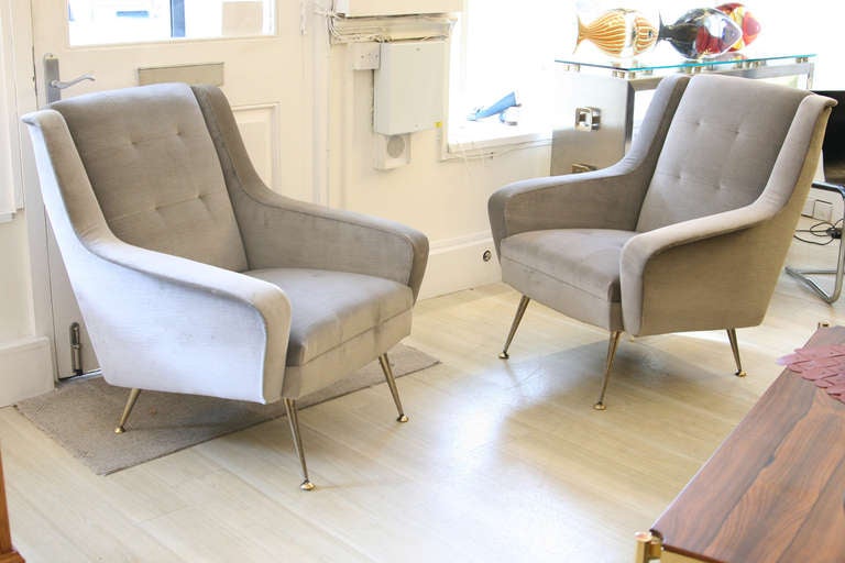 Mid-20th Century A pair of 1950s armchairs by Carlo de Carli