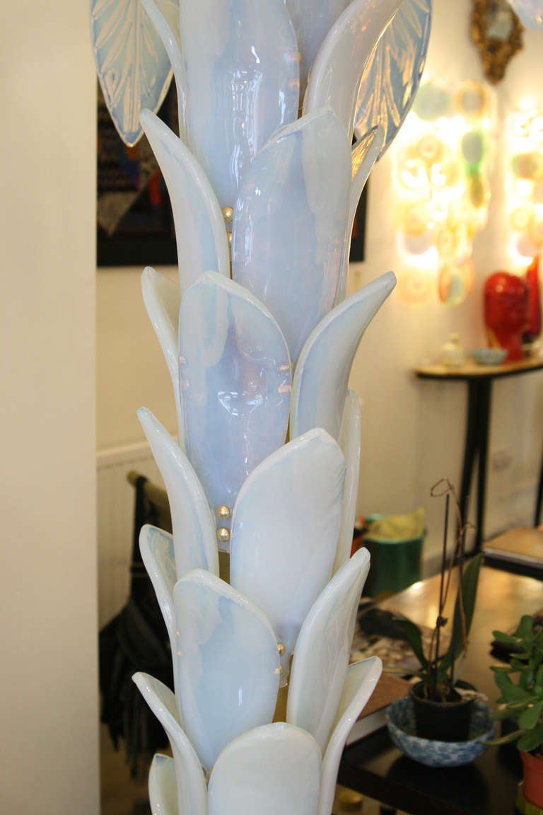 Italian Murano Glass Palm Floor Light