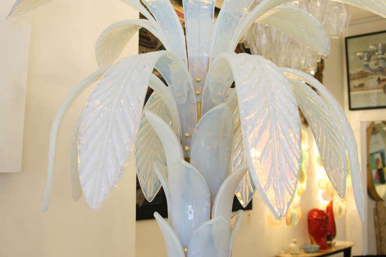 Murano Glass Palm Floor Light In Excellent Condition In London, GB