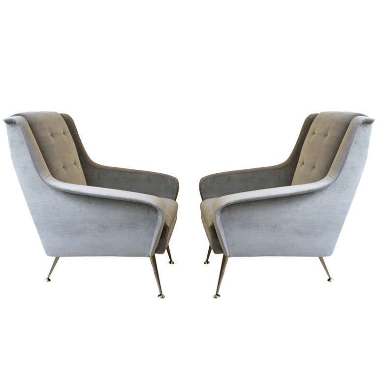 A pair of 1950s armchairs by Carlo de Carli