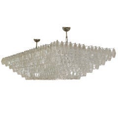 An exceptional  large rectangular Poliedri ceiling light