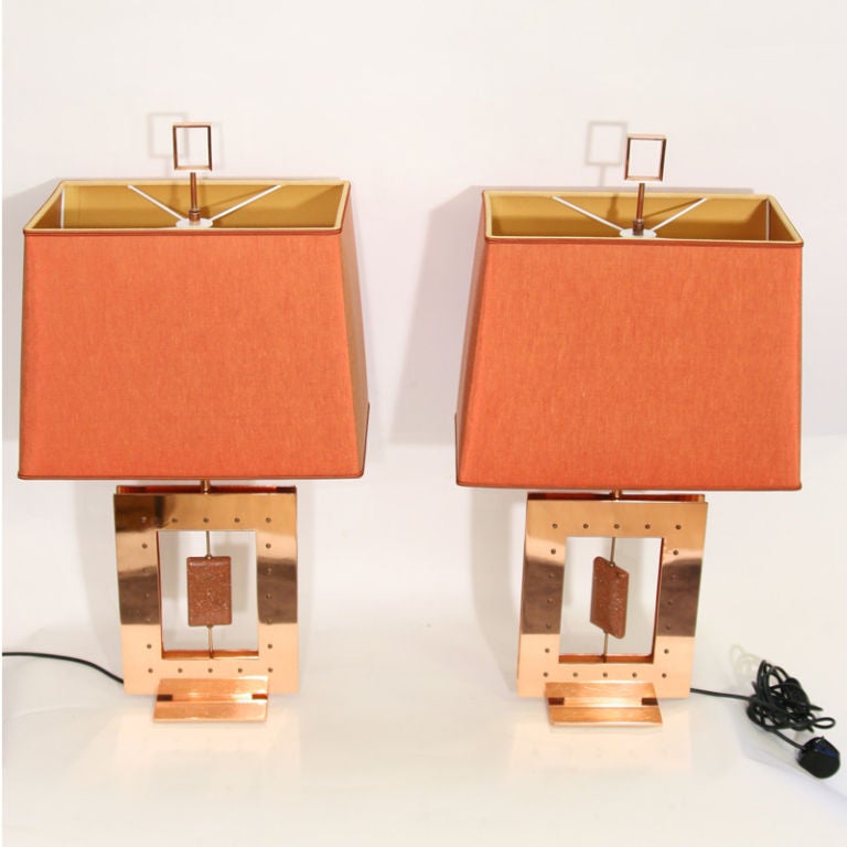 Italian Pair of table light homage to Cartier by Roberto Rida For Sale