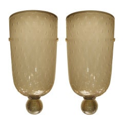 A pair of Seguso wall lights