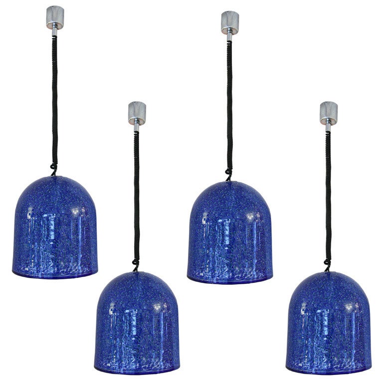 Set of Four Vistosi Suspension Lights For Sale