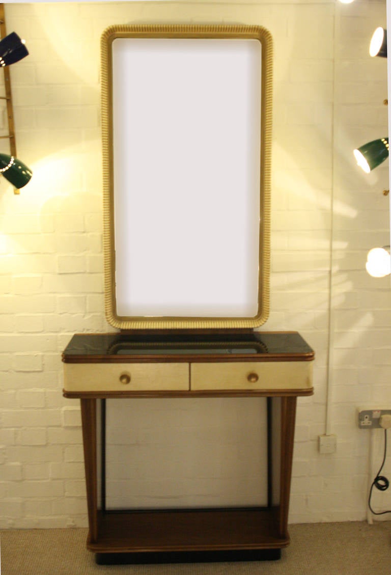 1940s Console and Matching Mirror