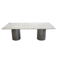 A Unique dining table designed by Lella  
Massimo Vignelli